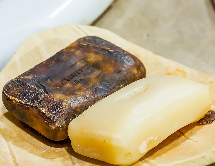 Image of the natural shea butter soap created by locals living in the surrounding area of Zaina Lodge