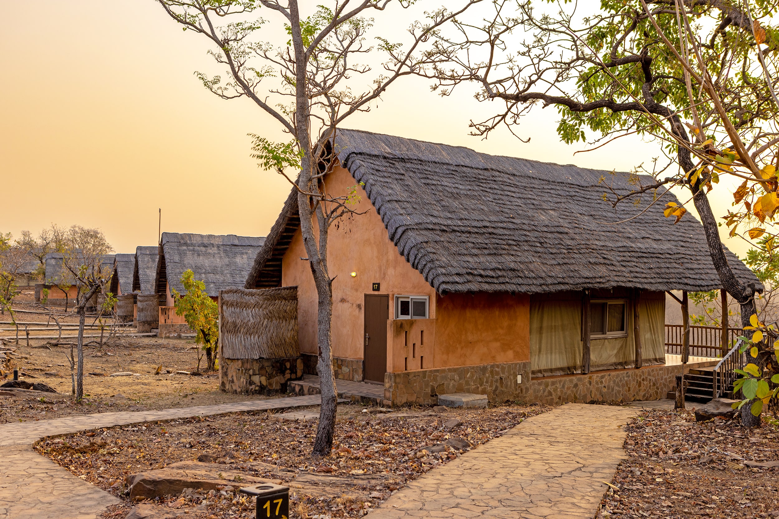 Image of all the chalets at Zaina Lodge, Mole National Park, Ghana